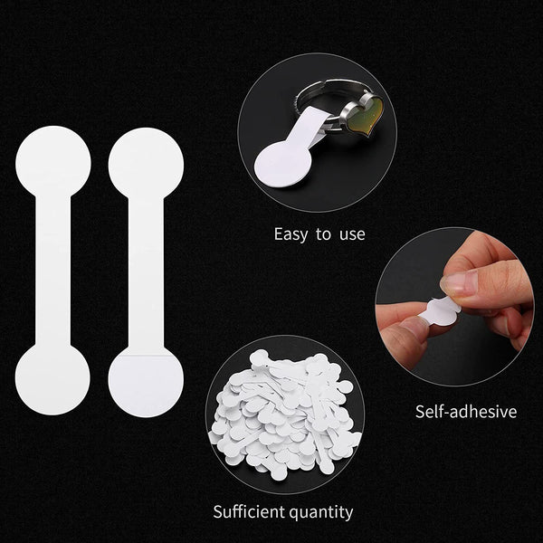 White Jewellry Ring Jewelry Tag Sticker Self Adhesive Pendant Price Label
