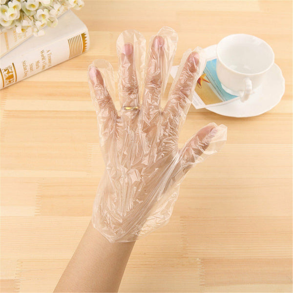 2000PCS Disposable Plastic Gloves Food Handling Disposable Transparent Gloves AU