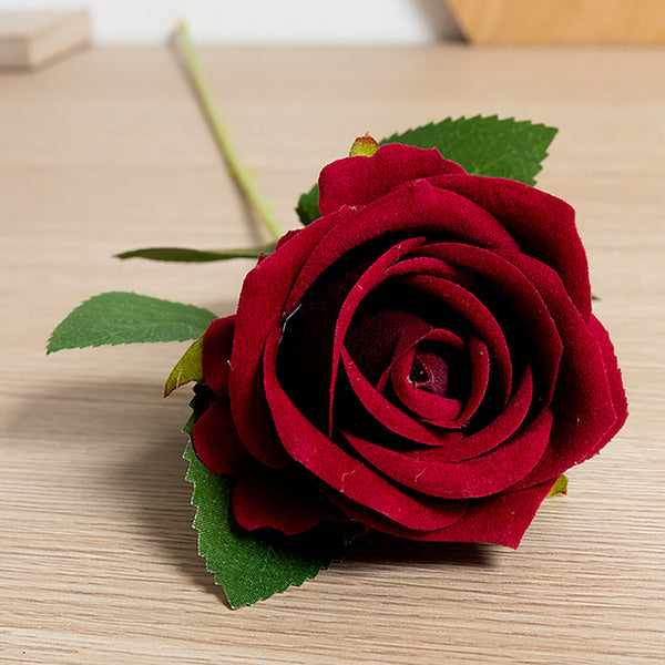 5pcs 51cm Long Stem Artificial Rose Flowers Velvet Bunch Wedding Home Bouquet AU