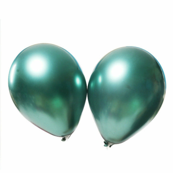 5pcs Giant 40cm Chrome Metallic Latex Balloons Birthday Wedding Party Balloons - Lets Party