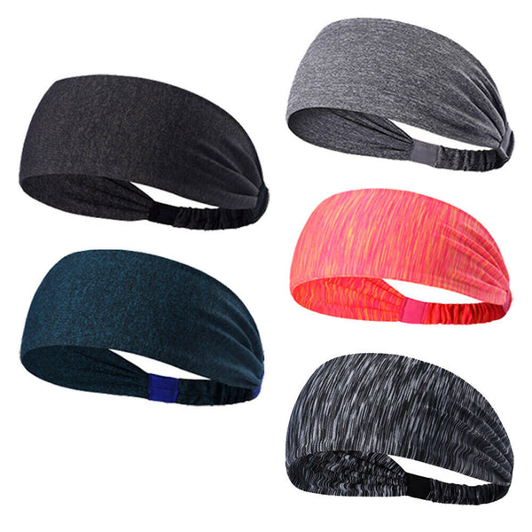 Headbands Men Women Sweatband Head Band Hair Gym Yoga Stretch Sport Sweat Band - Lets Party