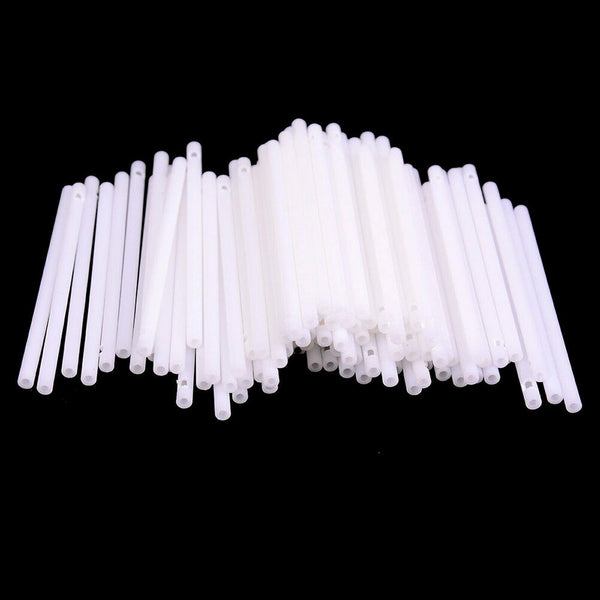 100 x Cake Pop Stick Long 10cm White Paper Sticks Lolly Lollipop Candy Lollies - Lets Party