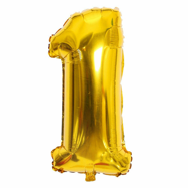 40cm Gold Foil Number Balloons  Birthday Wedding Party Decorations - Lets Party