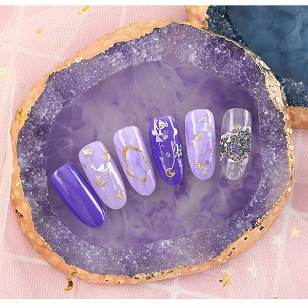Colorful Resin Agate Painting Gel Palette Nail Art Mix Stirring Plate Nail Tool