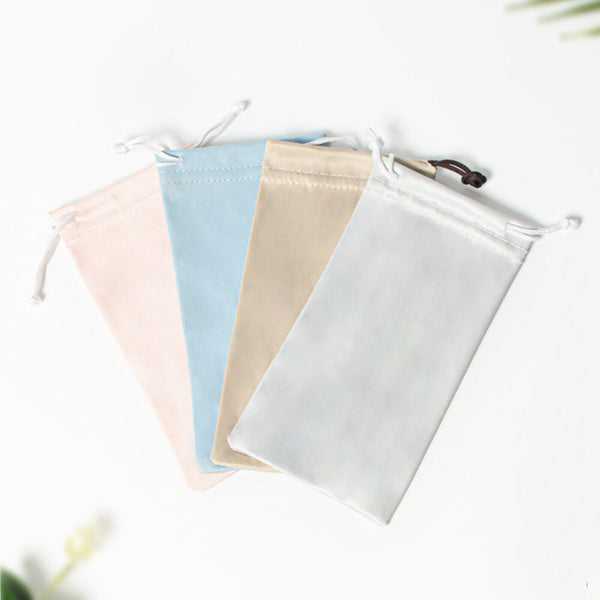 5PCS uperfine Fiber Glasses Case Storage Pouch Bag Sunglasses Eyeglasses Bags AU