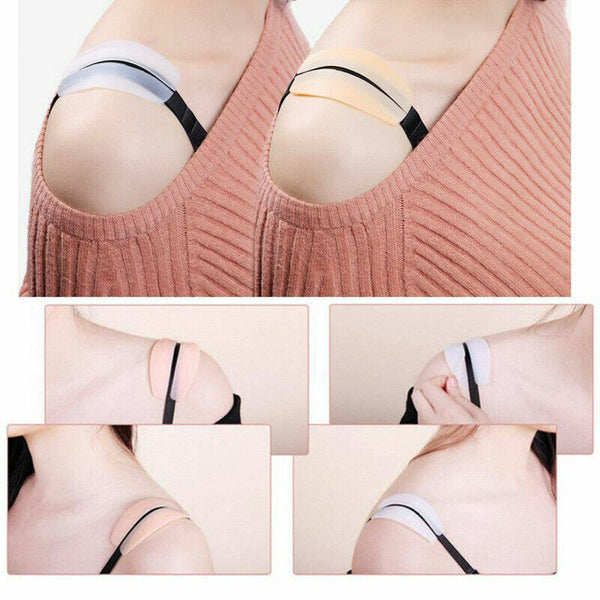 Silicone Under Bra Strap Pads Cushions Holder Non-slip Shoulder Pain Relief
