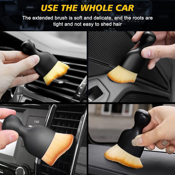 6PC Car Interior Brush Cleaning Soft Bristle Instrument Panel Crevice Dust Clean