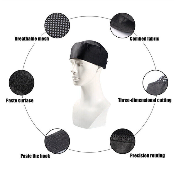 Kitchen Cooking Hat Breathable Mesh Top Skull Cap Catering Chef Hats Adjustable
