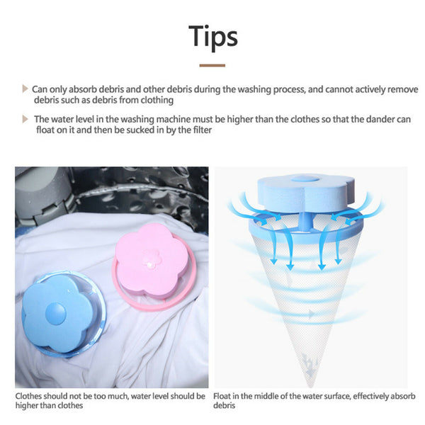 4X Washing Machine Filter Bag Floating Lint Hair Catcher Mesh Pouch Laundry Tool