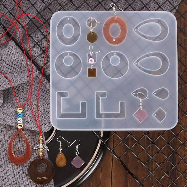Silicone Earring Pendant Jewelry Mold Resin Casting Mould Tool DIY Epoxy AU NEW