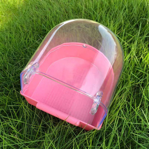 Bird Water Bath Tub For Pet Cage Hanging Bowl Parrot Birdbath Pet Cleaning AU
