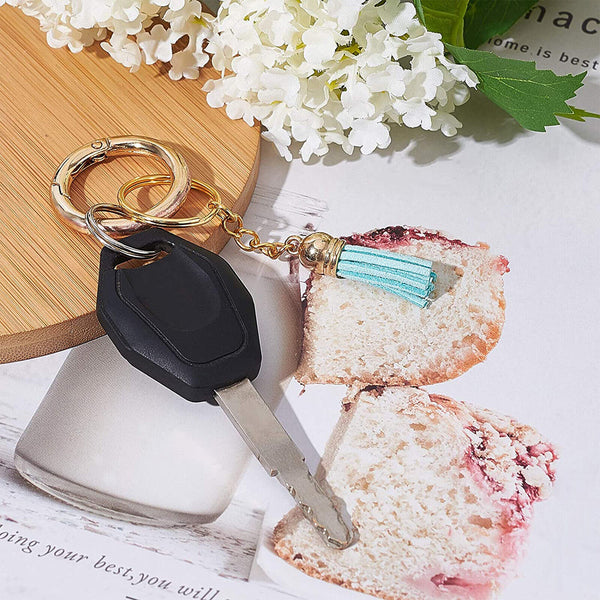 10Pcs Metal Spring O-Ring Buckles Clips Carabiner Bag Belt Gate Snap Hooks 33MM