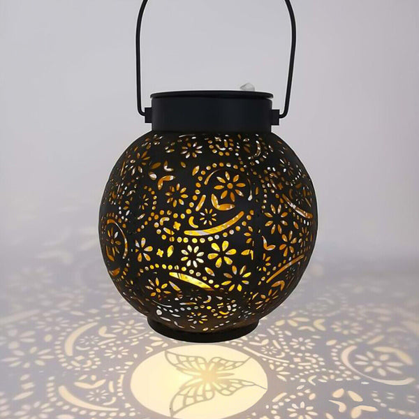 2PCS Solar Powered LED Morrocan Lantern Hanging Outdoor Garden Lamp Light Adorn