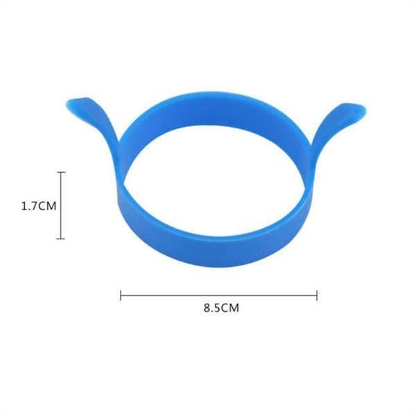 4/8X Silicone Egg Rings Tools Kitchen Fried egg Pancake Handles Non Stick Baking - Lets Party