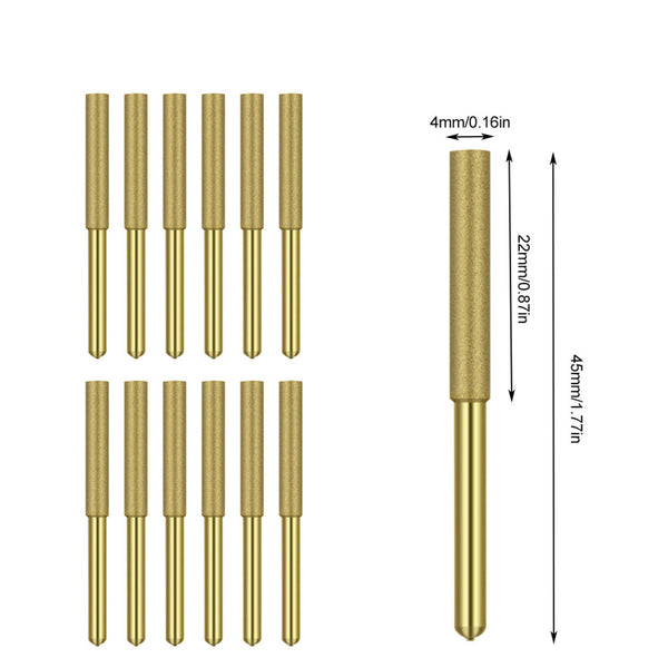 12/36XDiamond Chainsaw Sharpener Burr Grinder Chain Saw Drill Bits 4.0 4.8 5.5mm