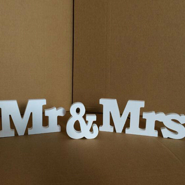 3x/set Wedding Letter Mr & Mrs Decor Props Married Wedding Events Party DIY Sign
