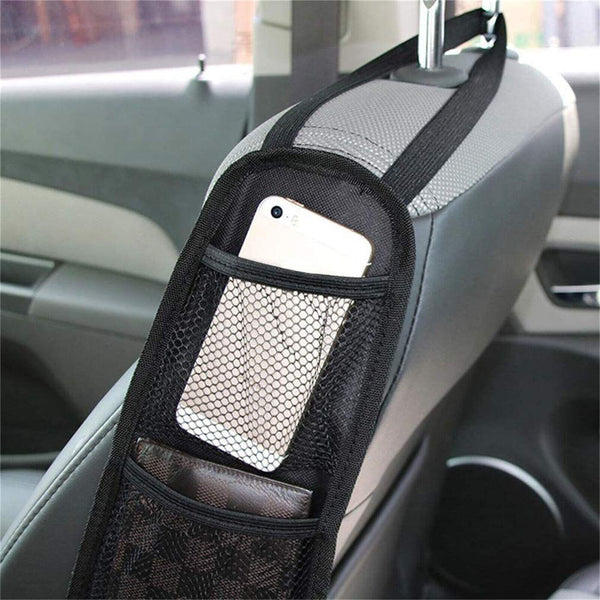 1/2x Car Seat Side Hanging Bag Phone Holder Net Storage Organizer Mesh Pocket AU