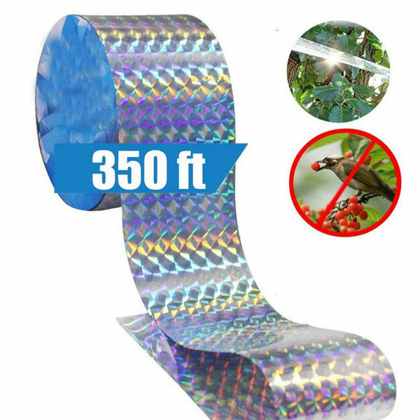 4.8cm x 110m Bird Repellent Laser Reflective Tape Garden Birds Deterrent Tapes