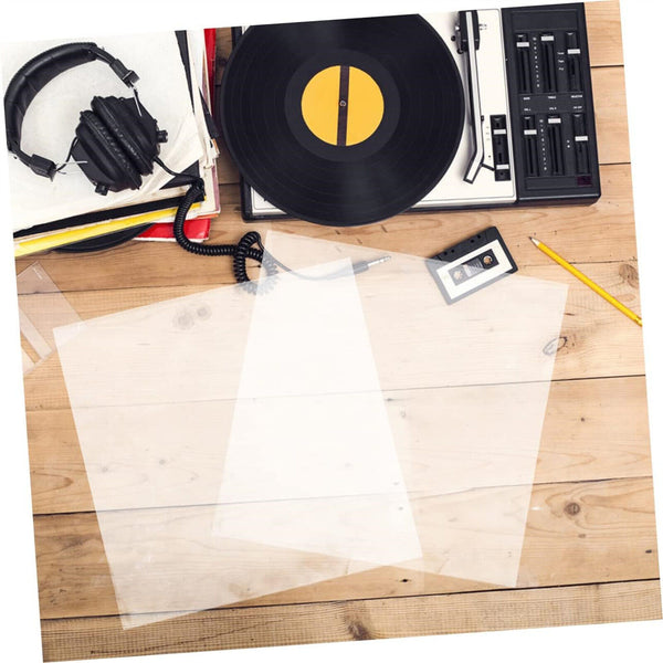 100Sets LP Outer Plastic Record Cover Sleeve For Vinyl 7'' Album+LP Inner Sleeve