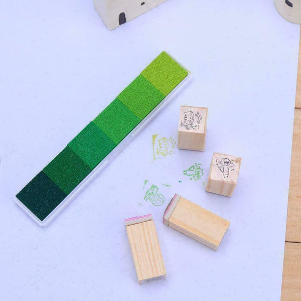 Gradient Color Ink Pad Inkpad Rubber Stamp Oil Based DIY Finger Print 10 Colours