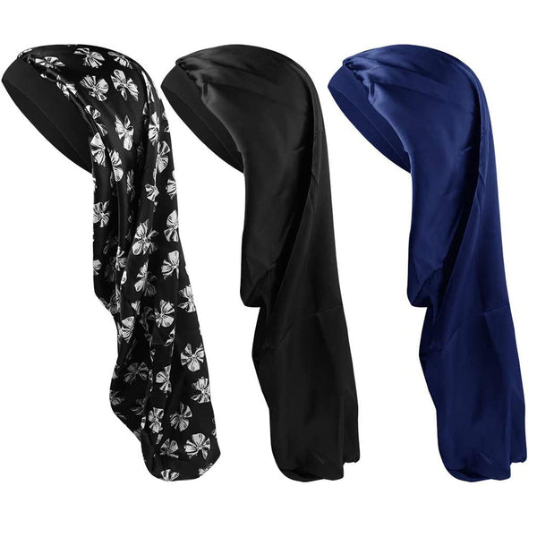 Satin Silk Bonnet Sleep Cap Head Cover Turban Wrap Long Hair Sock Hair Sleep Cap