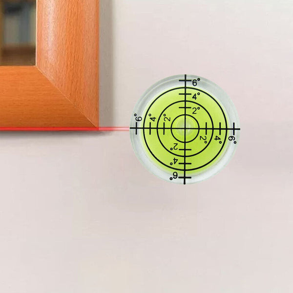 10x Green Bullseye Spirit Level Large Round Circular Bubble Vial Measuring 32mm