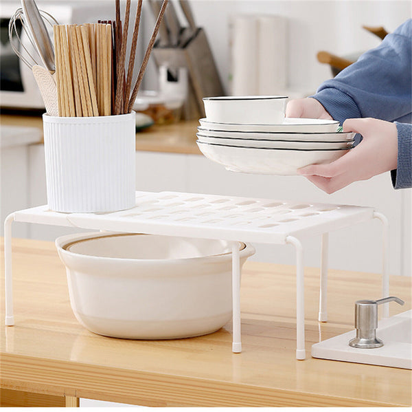 Adjustable Cupboard Storage Shelf Organiser Holder Pantry Stand Rack Kitchen
