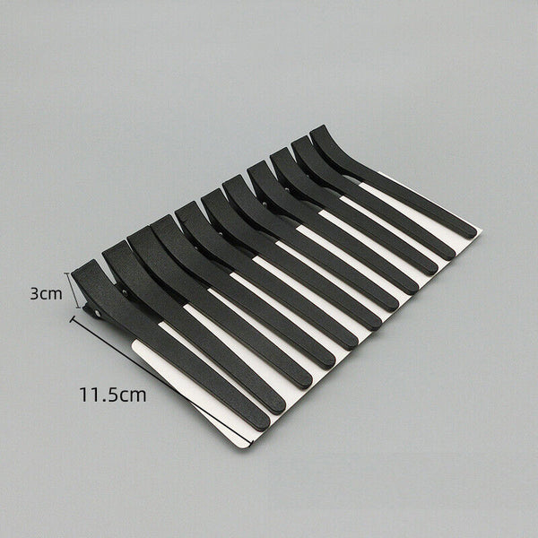12pcs Black Hair Clip Plastic Sectioning Styling Hairpins Set Hairdressing Tools