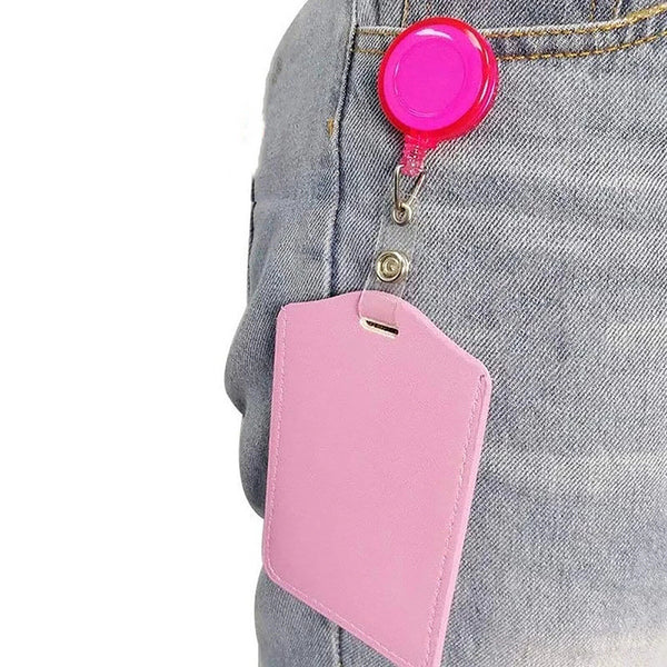 10x Retractable Badge Holder ID Card Plastic Work Key Ring Security Clip Reel AU