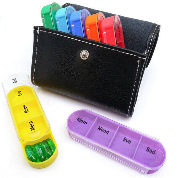 28 Grids 7 Day Weekly Storage Pill Box Tablet Sorter Container Case Organizer AU