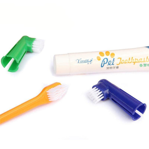1PC Pet Dog Cleaning Toothpaste+Toothbrush+ Back Up Brush Set Vanilla Flavour AU