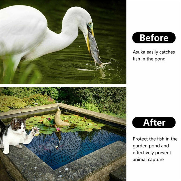 up 40xFloating Pond Protectors Plastic Net Fish Guard Grid Cover for Birds Pests - Lets Party
