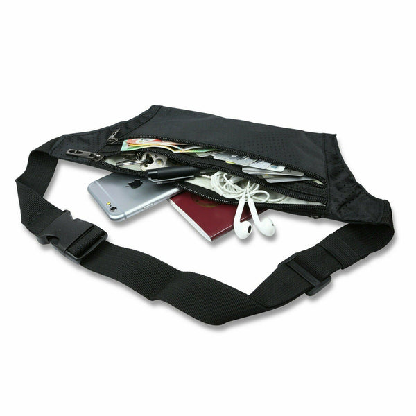 Waterproof Running Belt Bum Bag Travel Waist Bags Money Zip Pouch Sports Wallet
