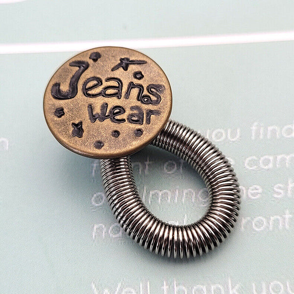 Waist Extender Jeans Pants Stretch Button Instant Metal Elastic Expander