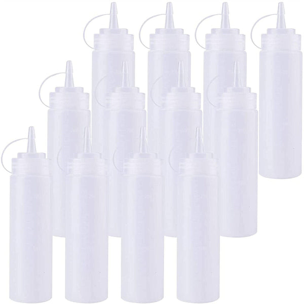 2-10X 1000ML Sauce Bottle Squeeze Bottle Plastic Condiment Dispenser Ketchup Oil