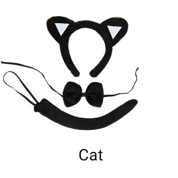 Animal Costume Set – Bowtie, Tail & Ears Dress-Up Kit (Kids & Adults)