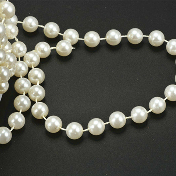 25M 6mm Cream Pearl Beads String Garland DIY Wedding Party Jewellery Decoration