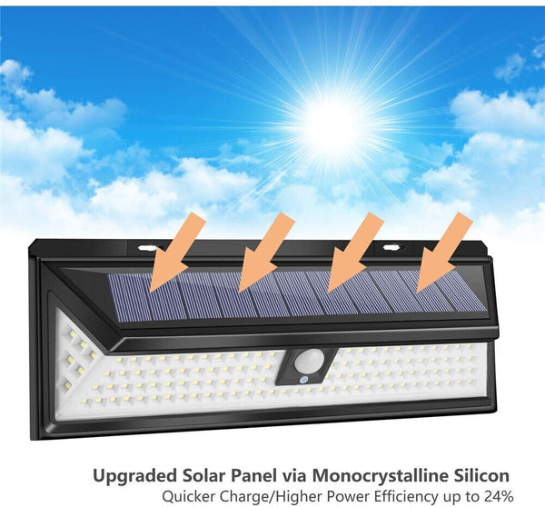 54 90 LED Solar Motion Sensor Light Outdoor Garden Security Wall Lamp Floodlight