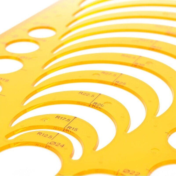 Drafting Circle Template Radius Drawing Stencil Useful Technical Tool Artist Arc
