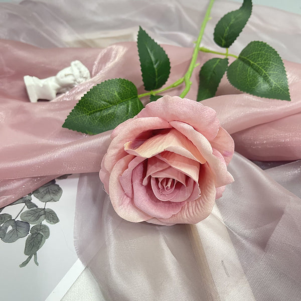 5pcs 51cm Long Stem Artificial Rose Flowers Velvet Bunch Wedding Home Bouquet AU
