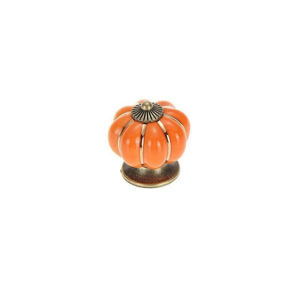 Vintage Ceramic Doorknobs Pumpkin Cupboard Kitchen Cabinet Drawer Pull Handle AU