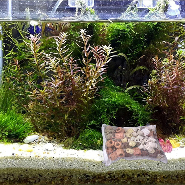 Aquarium Filter Bags Fish Tank Ball Media Mesh Bag Storage with Zipper