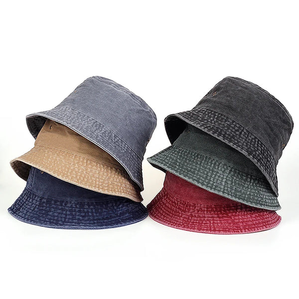 Unisex Adults WASHED COTTON Outdoor Camping Sports Bucket Hats Fisherman Hat AU