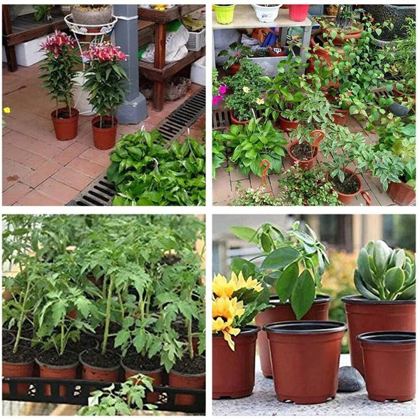 100x Plastic Plant Flower Garden Pots Nursery Seedlings Pot Growing Container AU