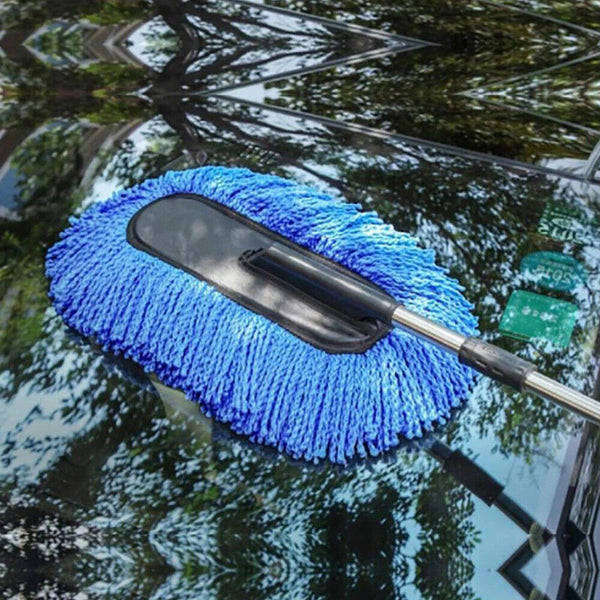 Dusting Cleaning Mop Dust Car House Wash Duster Brush Microfiber Wax Telescoping