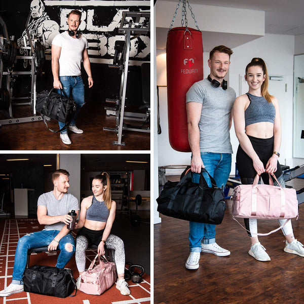 Women Gym Sports Bag Shoulder Bag Hand Luggage Duffel Large Capacity Travel Bags
