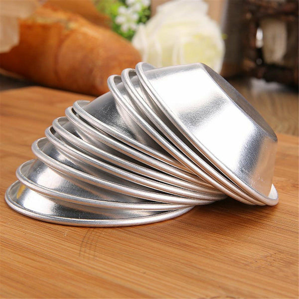 10Pcs Egg Tart Mold Aluminum Hot Baking Tools Cupcake Cake Cookie Pudding Mould