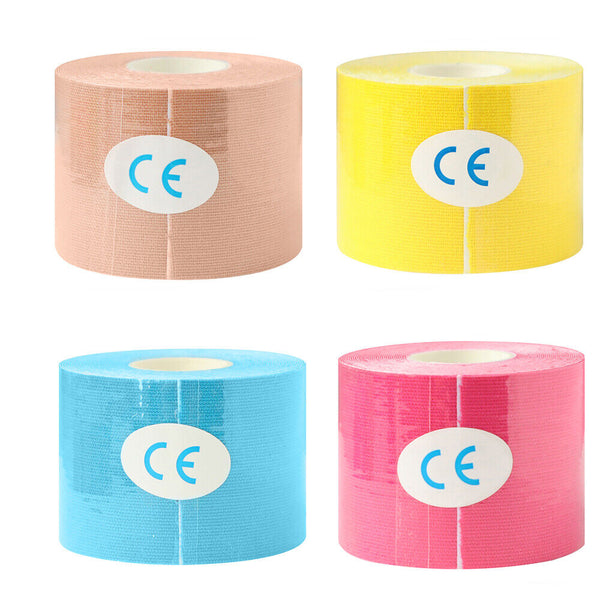 6x Athletic Elastic Physio Sports Kinesiology Rock Tape Muscle Bandage 5cmx5m AU - Lets Party