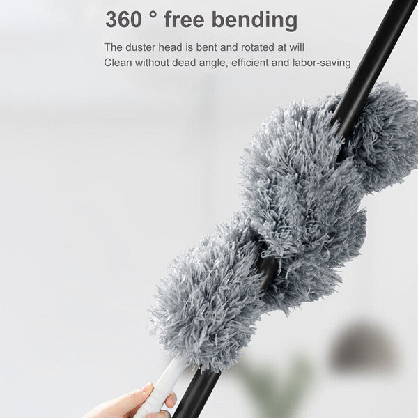 Retractable Gap Dust Cleaning Artifact Long Handle Duster with Microfibre Cloth