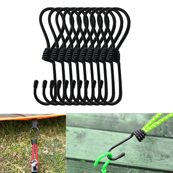 3PCS Caravan Privacy Screen Tie Down Kit Bungee Cords with Hook Pack Awning Mat